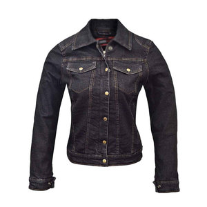 Veste en jean d'hiver pour femme, 100 % coton, tissu tricoté, effet délavé vintage, style streetwear décontracté pour le printemps et l'automne - Product Image 1