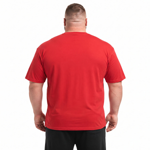 Camiseta de algodón para hombre de talla grande al por mayor, camisetas estampadas de estilo urbano de corte holgado para hombre, camiseta de manga corta con cuello redondo para hombre - Product Image 2