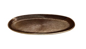 Plateau décoratif ovale en aluminium fait main, motif abstrait, design moderne, multifonctionnel, léger, pour la décoration - Product Image 5