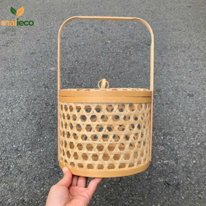 Classic Organizer Bamboo Woven Storage <b>Baskets</b> Natural Fruit Wicker <b>Bread</b> Tray for Wedding Anniversary Eco-Friendly Natural - Product Image 1