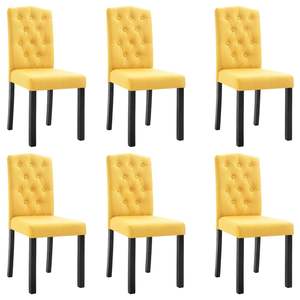 6pcs Yellow Fabric <b>Dining</b> <b>Chairs</b> - Product Image 2