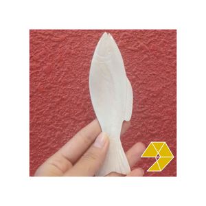 Fish Shaped White Mother of Pearl <b>Plate</b> Hard Solid Pearl Food Tray Design Handmade Traditional Chinese Style Dishware - Product Image 2