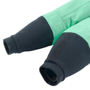 Men's Green Waterproof <b>Work</b> Coverall Polyester With <b>Black</b> Trim And Reinforced Knees For Outdoor Use - Product Image 3