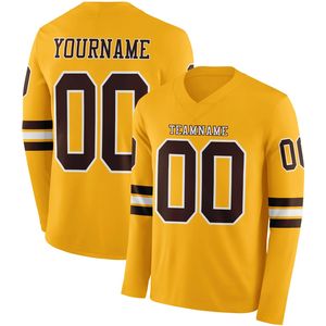 Camiseta de Fútbol Personalizada para Hombre - Manga Larga, Spandex/Poliéster, Transpirable, Secado Rápido, Cuello en V, Personalizable con Nombre del Equipo, Logotipo y Posiciones - Product Image 1