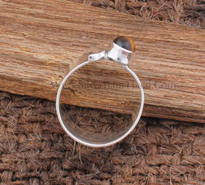 แหวนไทเกอร์อายธรรมชาติ เงินแท้ 925 ประดับพลอยลายจุด สำหรับผู้ชายและผู้หญิง เครื่องประดับวินเทจขายส่ง - Product Image 4