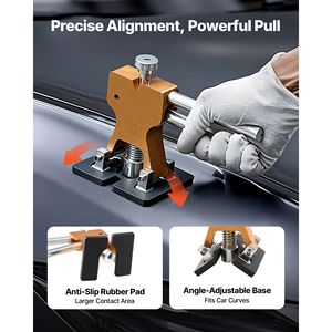 Kit di Rimozione Ammaccature Senza Vernice da 60 Pezzi, Estrattore a Ponte Dorato, Martello in Alluminio e Gomma, Pistola per Colla per Carrozzeria Auto e Danni da Grandine - Product Image 4