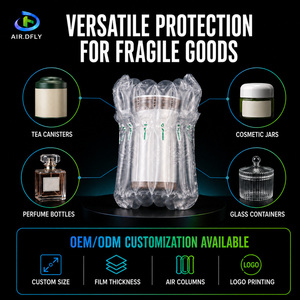 AIR.DFLY PA+PE Q Shape Air Column Bag 6 Columns 15cm 55um Inflatable Shockproof Cushion Packaging For Bottles And Jars Shipping - Product Image 5