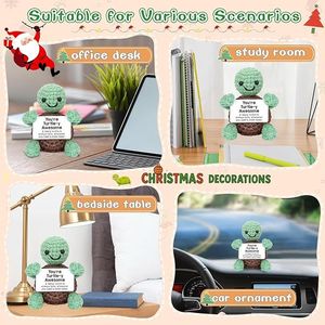 Divertida Mini Tortuga de Peluche, Figura de Juguete, Regalos Inspiradores de Navidad y Cumpleaños para Mujeres, Regalos para el Calcetín Navideño, Animales Pequeños Hechos a Mano - Product Image 3
