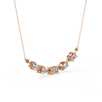 Pendentif breloque multi-formes en diamant de laboratoire, plaqué or 14 carats, luxe certifié IGI, ovale, cœur, marquise
