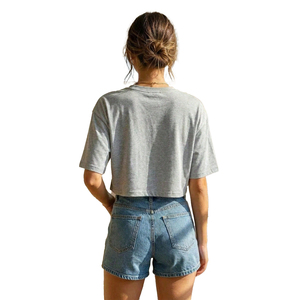 T-shirts courts d'été pour femmes de haute qualité, décontractés et confortables, personnalisables avec logo OEM, impression sérigraphique pour femmes - Product Image 2