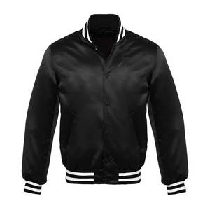 Front Logo Satin Varsity <b>Jacket</b> College Embroidery Silk Bulk Wholesale Custom Bomber Satin <b>Jacket</b> High Demanding Unisex Durable - Product Image 3