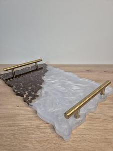 Resin Plant Pattern Serving <b>Tray</b> for Kitchen Countertop Holding <b>Spice</b> Jars & Cooking Oils Stylish Functional Decor - Product Image 6