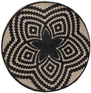 Panier mural tressé bohème fait main en jute naturelle, décoration murale prête à accrocher, style bohème pour salon et chambre - Product Image 2