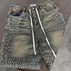 Pantalones Cortos de Mezclilla Desgastados de Cintura Media para Hombre TITAN TREAD WEAR con Bolsillos, Impermeables y Ecológicos, Ropa Casual de Verano - Product Image 3
