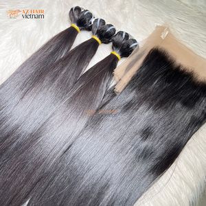 Usine haut de gamme prête à expédier des extensions de cheveux vierges trame complète Style vague droite vrais paquets de cheveux vietnamiens bruts - Product Image 3
