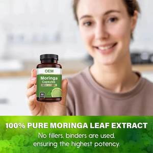 Capsules de Moringa 100 % pures, 500 mg, complément alimentaire super-aliment naturel pour soutenir l'énergie et la digestion, produit en Inde, parmi les plus vendues. - Product Image 4