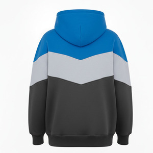 Sudadera con Capucha para Hombre, Diseño Color Block, Corte Holgado, Felpa, Informal, para Otoño, con Bolsillo, Manga Regular - Product Image 6