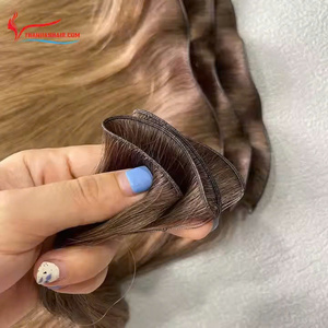 Extensiones de Cabello Tejidas a Mano de Tendencia 2025, 100% Cabello Humano Virgen Vietnamita, Color Personalizado, Suave y Sedoso, Calidad Premium - Product Image 2