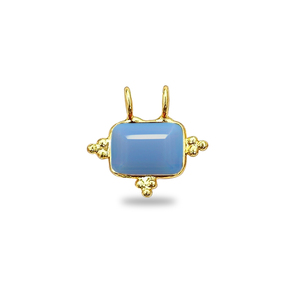 Blue <b>Opal</b> Fancy Bezel Charm Handmade Gold Plated Bezel Charm Birthstone Jewelry Wholesale Indian Blue <b>Opal</b> Jewelry Suppliers - Product Image 1