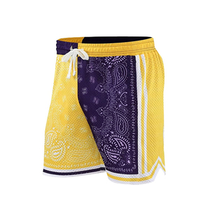 Shorts en maille sublimée pour hommes, unis, décontractés, confortables, taille mi-haute élastique, pour entraînement de basketball, séchage rapide, respirants - Product Image 4