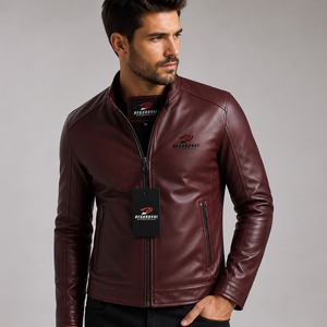 Stylish mens <b>leather</b> <b>jacket</b> made for modern lifestyles with premium comfort and dependable <b>long</b> term use Low MOQ Wholesale - Product Image 4
