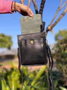 Bolso de Pecho de Cuero Vacuno de Lujo, Bolso Bandolera de Piel Natural con Pelo, Bolso Cruzado con Estampado Vaquero, Bolso de Hombro de Viaje LCB-0208 - Product Image 4