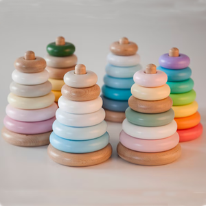 บล็อกไม้และของเล่นทำมือสำหรับเด็ก ไม้หลากสี - Product Image 1