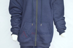 Ensemble de survêtement pour femme en coton biologique respirant et à séchage rapide, taille plus, bleu marine, logo personnalisé OEM ODM USA Europe - Product Image 5