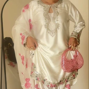 Nuevo Traje de Diseñador para Mujer, Top Midi para Fiesta, Salwar con Bordado Farshi, para Boda, Eid, Diwali, Estilo Indio/Pakistaní, Protección Solar - Product Image 5