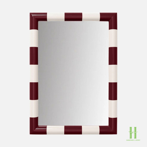 Luxury Handmade Lacquer Stripe Wall <b>Mirror</b> Decorative Wooden Frame <b>Mirror</b> for Bedroom Bathroom Home Decor - Product Image 4