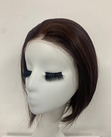 Perruques synthétiques courtes ondulées en gros, coupe pixie bouclée, en fibre Futura Kanekalon résistante à la chaleur, avec monofilament et dentelle HD