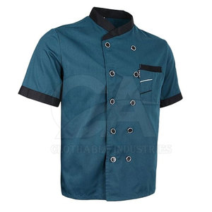 Chaqueta de Chef Premium para Uniformes de Cocina Profesional, Chaqueta de Chef Transpirable de Manga Corta para Personal de Restaurante, Doble Botonadura - Product Image 2