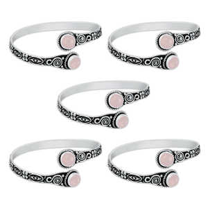 Brazalete de Latón 100% Auténtico, Plateado, de Alta Calidad, Diseño Geométrico Bohemio, Joyería de Moda, Artesanía para Mujer, el Mejor Regalo - Product Image 3