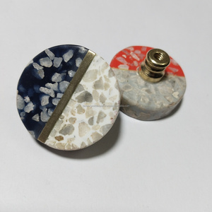 Half N Half Terrazzo Multi-Functional Resin Cabinet Knobs Wall Hooks Unique Modern Design for Dresser <b>Wardrobes</b> Doors <b>Rustic</b> - Product Image 6