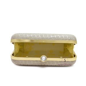 Pochette de soirée brodée artisanale indienne pour femme, couleur bronze, avec bandoulière amovible, sacs à main pour femmes - Product Image 4