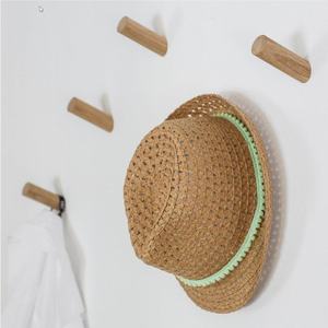 Porte-manteau mural en bois contemporain, en bois dur de qualité supérieure, forme ronde, pour maisons modernes, hôtels, cafés et magasins de détail - Product Image 1
