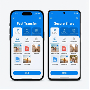 Aplicación de Compartición de Archivos Royalcraft – Transferencia Rápida, Comparte Archivos, Fotos, Videos y Documentos de Forma Segura para iOS/Android - Product Image 1