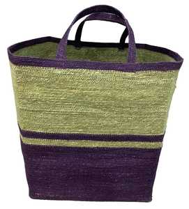 Cesta de yute natural tejida a mano con asas, organizador de almacenamiento, bolso para lavandería, picnic, decoración del hogar. - Product Image 1