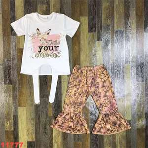 Stampe personalizzate colori OEM pantaloncini da bambina per bambini Set di vestiti di buona qualità nuovo arrivo abbigliamento per le ragazze - Product Image 2