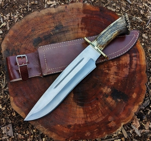 Cuchillo de Caza Multifuncional de Acero de Damasco Forjado a Mano, de Alta Calidad, Personalizable, OEM/ODM Disponible - Product Image 6