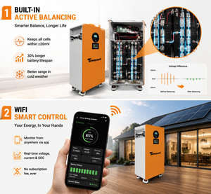 TEWAYCELL 16kWh All In One Ess Lifepo4 Battery 51.2V 314Ah 5Kw Inverter Solar <b>Energy</b> <b>Storage</b> <b>System</b> Stackable EU Stock - Product Image 3