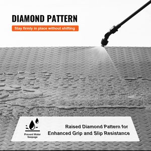 Tapis de sol de garage en PVC antidérapant à texture diamantée de 177,17 x 43,31 pouces, couvrant 106,56 pieds carrés, rouleau de revêtement de sol en plastique pour garage - Product Image 4