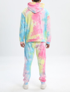 Survêtements d'hiver pour hommes sur mesure, respirants, de haute qualité, en polyester/coton, avec des motifs imprimés tie-dye personnalisés, jogging - Product Image 4