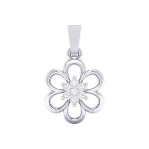 Pendentif Fleur en Diamant de Laboratoire, Argent Sterling 925, Bijoux Floraux Raffinés, Pendentif Personnalisé Élégant, Collection de Bijoux B2B en Gros - Product Image 3