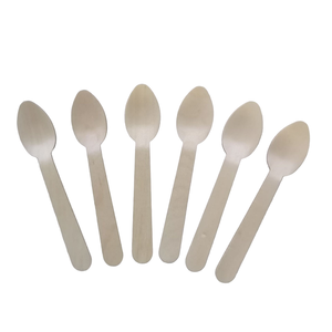 Cucharas Desechables Biodegradables de Madera de Abedul de 140 mm - Juego de Cubiertos Ecológicos para Viajes, para Helado - Product Image 1