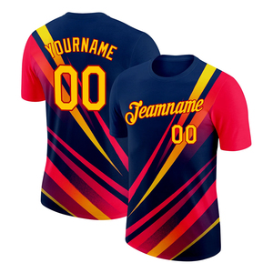 เสื้อยืดผู้ชายดีไซน์ล่าสุด พร้อมชื่อและหมายเลข แขนสั้น ทรงปกติ แห้งเร็ว ระบายอากาศได้ดี เสื้อยืดแบบสั่งทำ - Product Image 1