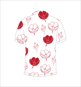 เสื้อโปโลลายกุหลาบ พิมพ์ลายตามสั่ง เสื้อกอล์ฟแขนสั้น เสื้อผ้ากีฬาทีมลำลอง - Product Image 6