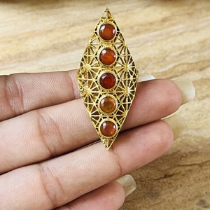 Top Choice Latest Carnelian Geometric Brass <b>Ring</b> 18k Gold Plated Multi Gemstone <b>Ring</b> Statement Large Wholesale <b>Ring</b> For Women - Product Image 2