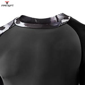 Camiseta Deportiva de Manga Larga para Hombre, Protección UV, Transpirable, de Secado Rápido, Alta Elasticidad, Poliéster/Nailon - Product Image 2