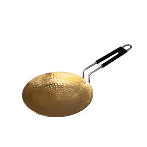 Poêle à frire en laiton artisanal avec poignées, ustensiles de cuisine en laiton Pital gratuits, ustensile de cuisine traditionnel - Product Image 1